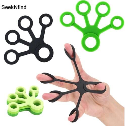 1Pcs Finger Hand Grip Silicone Strength Trainer Resistance Band Hand Ring Gripper Fitness Workout Expander Strengthener 3 Levels