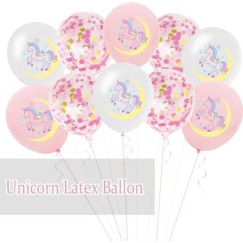 10pcs 12inch uniocorn latex ballon sets wedding party unicorn party childrens birthday party decoration accessiories supply