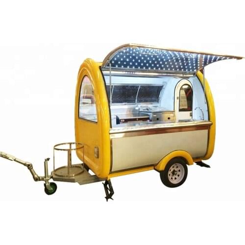2.2m Mobile Kitchen Churros Caravan Coffee Cart Food Cart Bbq Food Truck Food Concession Trailer