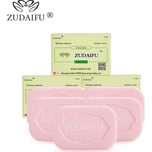20pcs Zudaifu Sulfur Soap Cleanser Oil-Control Treatment Psoriasis EczemaAnti Fungus Bath Whitening Soap Shampoo Handmade Soap