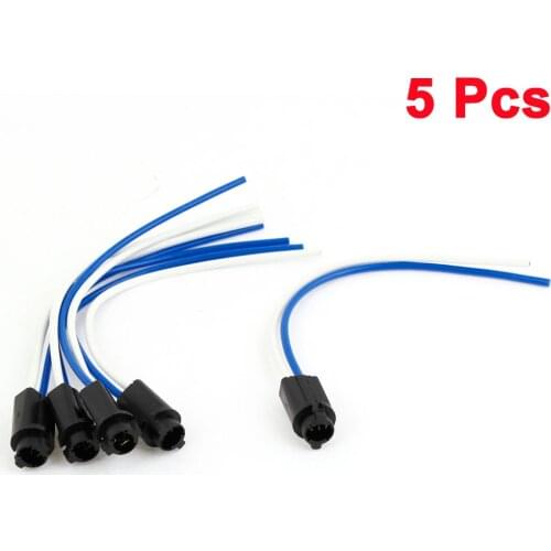 5 Pcs T5 Dashboard 2 Wires Light Replacement Socket for Auto Car