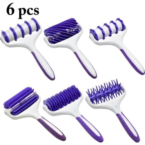 6pcs/set Biscuit Cake Mould Fondant Cutter Set Creative Portable DIY Rolling Cookie Cutter Flower Pattern Mold Baking Tool