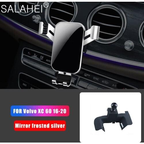 Car Phone Holder Air Vent Mount Clip Clamp Mobile Phone Bracket For Volvo XC60 2017 2018 2019 2020 GPS StandInterior Accessories