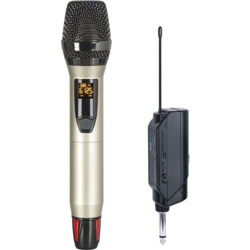 Wireless Microphone With Charging Receiver Handheld Microphone For Karaoke Singing Dj Party Speech 200 Feet