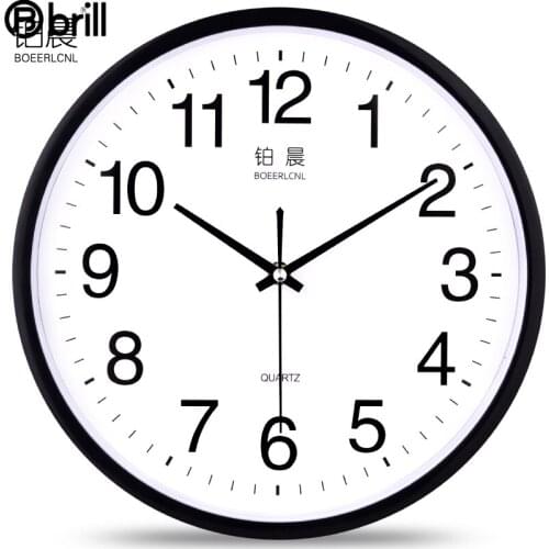 Large Silent Wall Clock Nordic Modern Design Rustic White Hotel Wall Clock Retro Round Living Room Clock Mechanism Brief 60