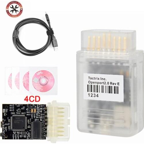 ECUFLASH Full Chip Tactrix Openport 2.0 ECU Chip Tuning Interface Works For Multi-Brand Cars TIS/JLR PRO Openport With 4CD