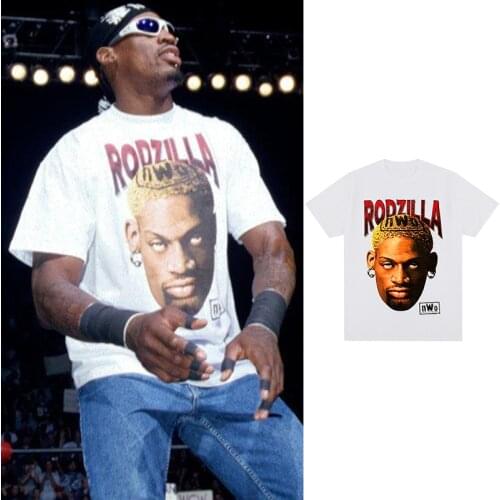 Dennis Rodman Rodzilla Travis scott astroworld vintage hiphop streetwear t-shirt Cotton Men T shirt New TEE TSHIRT Womens