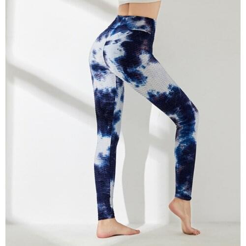Leggings Sport Women Fitness Push Up Tie Dye Leggins Womens Running High Waist Legging Hip Lifting Jogging Workout Stretchy Gym
