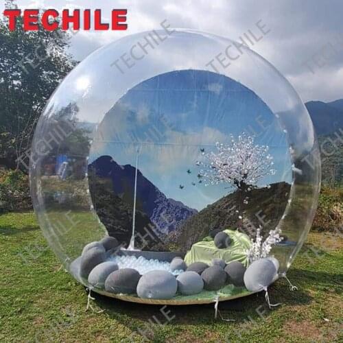 Inflatable transparent display globe for showroom