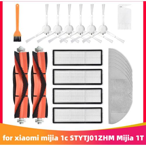 Mop Cloth Roller Brush HEPA Filter Replacement Parts for XIAOMI MIJIA 1C / 1T STYTJ01ZHM Robot Vacuum Cleaner Spare Accessories