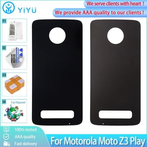 New 6.01" For Motorola Moto Z3 Play XT1929 Glass Rear Back Door Housing Battery Door Cover + Adhesive