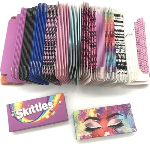 Eyelash Packaging Box Bulk Wholesale Custom 3D Mink Lashes Boxes Packaging With Logo Makeup Set Eyelashes Case Pack