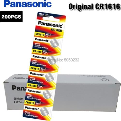 200pcs 100% PANASONIC Battery Original 3V CR1616 LM1616 ECR1616 DL1616 L11 L28 Original Lithium Battery Button Coin Cell