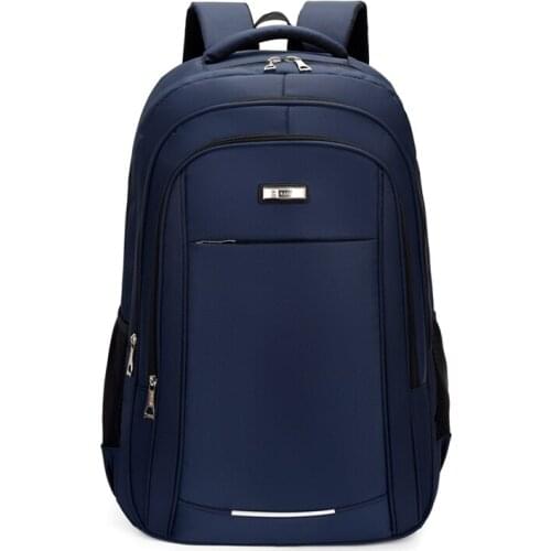 Simple Business Laptop Backpack Men 2021 Quality Large Capacity Outdoor Travel Back Pack Youth College Student School Bag Blue