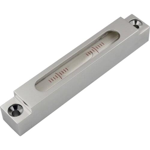 HACCURY High Precision Metal Strip level Bubble Mini Spirit Level Measuring Instument size 132*22*20mm 0.02mm/m