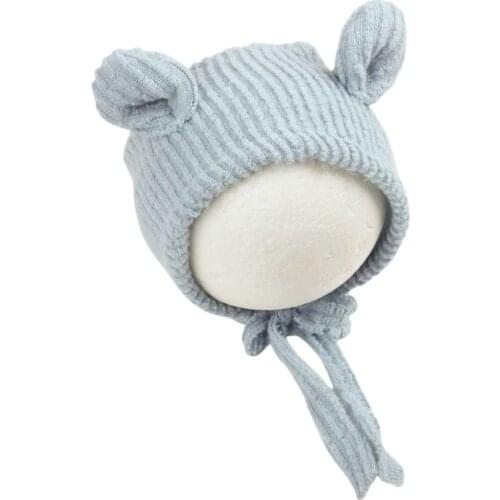 Newborn Photography Posing Props Cute Crochet Knitted Hat Baby Infants Beanies Photo Shooting Accessories