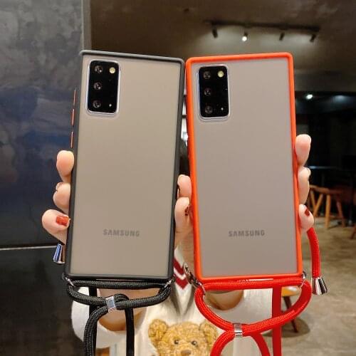Strap Cord Chain Necklace Lanyard Mobile Phone Case For Samsung Galaxy s20 A51 A71 A50 A70 A40 A10 A20 A30 Hands Free Rope Cover
