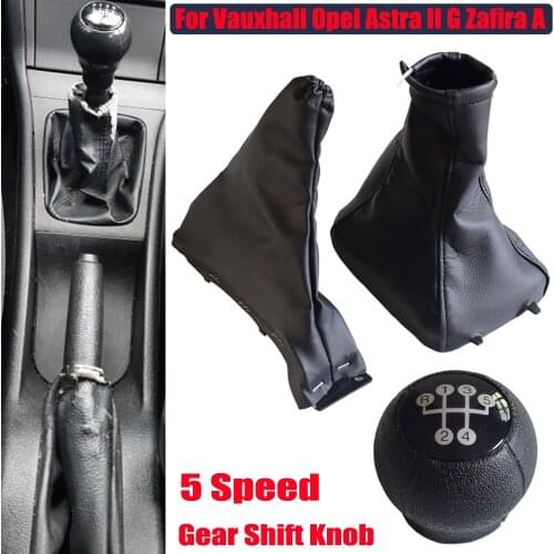 Manual Car 5 Speed Gear Stick Shift Lever HeadBall Leather With Gaiter Boot Case for Vauxhall Opel Astra II G Zafira A 1998-2010