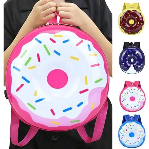 Toddler Backpack for Kids Doughnuts Shaped Backpack Large Capacity Waterproof Kindergarten Backpack Travel Bag for Boys Girls