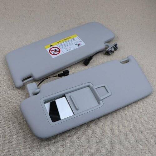 Gray Front Sun Visor Panel With Makeup Mirror For VW Golf 7 SportsVan Jetta MK7 T-Cross Passat B8 CC E-Golf T-Roc