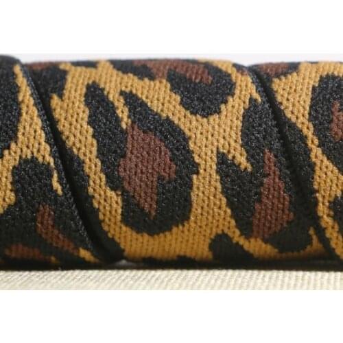 SICODA 3/4/5/6cm 10yards Leopard tight thick soft loose elastic rope flat leather belt trousers waist band clothing accessories