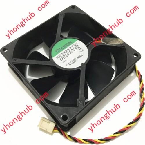 SUNON KD1209PTS2 13.B1140.AF.GN DC 12V 1.7W 3-wire 90x90x25mm Server Cooling Fan