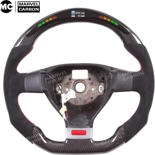LED Performance Steering Wheel Display Compatible for Volks-wagen golf mk5 + 100% Real Carbon Fiber