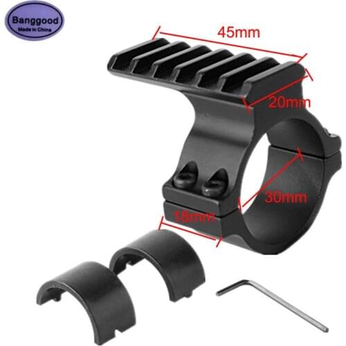 Tactical Aluminum 25.4mm/30mm Ring Tube Sight Scope Barrel Mount Adapter Hunting Gun Rifle 6 Slots 20mm Weaver Picatinny Rail