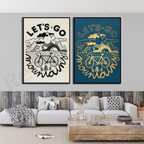 Bicycle art printing. Inspiring prints, outdoor art prints. Biker poster