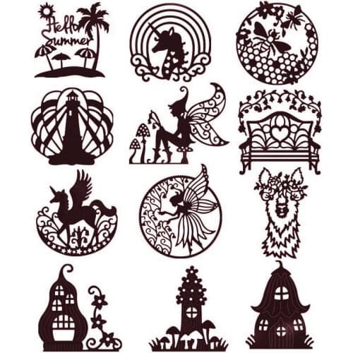 Honeycomb Magical Fairy House Garden Bench Hello Summer Metal Cutting Dies For DIY Scrarpbooking Embossing Cards Crafts New 2019