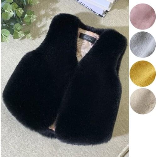 Vest for girl Toddler Baby Girls Faux Vest Winter Warm Coat Jacket Cute Thick Clothes Childrens vest жилетка для мальчика