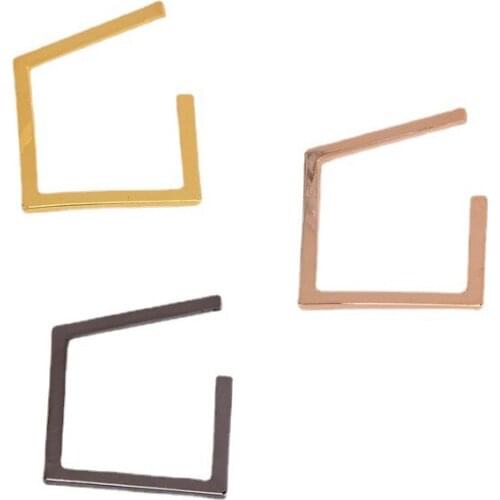 1*30mm Geometric Square Opening Square Line Ring Simple Earring Pendant Square Brass Jewelry Fitting