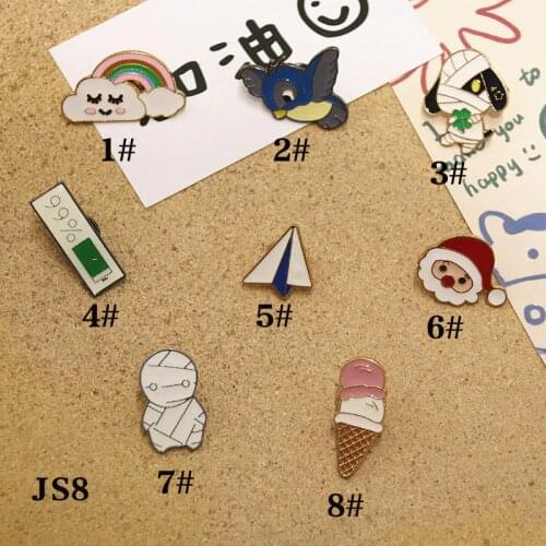 1 design metal cartoon color animation pin mummy Brooch color Santa Claus womens Lapel Pin Badge JS8