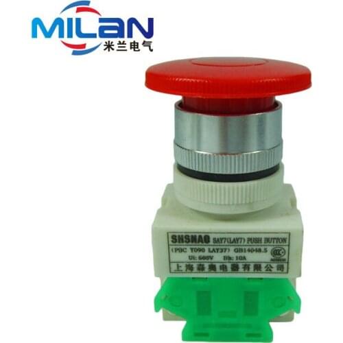 1PCS SAY7-A LAY7-11MS LAY37-11MS mushroom head locking press button elf-locking button switch