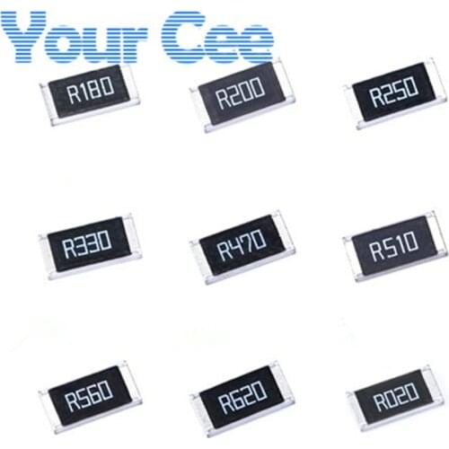 100 pcs 2512 SMD Resistor 1W 1% 0.56R 0.5R 0.25R 0.2R 0.18R 0.05R 0.051R 0.047R 0.01R 0.68R 0.18R 0.47R 0.62R Chip Resistor