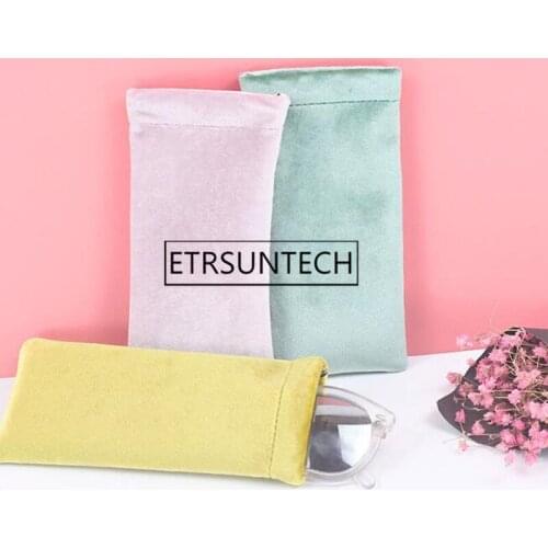 100pcs Sunglasses Fleece Bag Eyeglasses Protective Soft Cover Portable Container Case Durable Glasses Bag