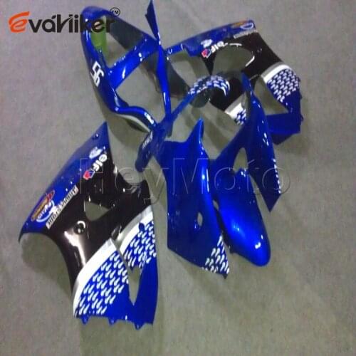 ABS motor fairings for ZZR600 2005 2006 2007 2008 blue ZX6R 2000 2001 2002 motorcycle bodywork kit Injection mold H2