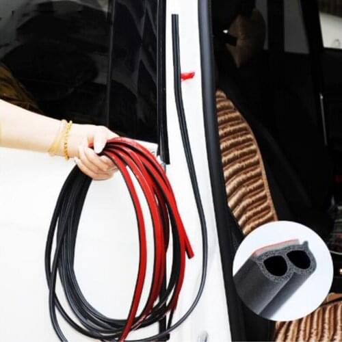 Car Door Seal Strips Sticker B Shape Weatherstrip Rubber Seals Sound Insulation Sealing Automobiles Interior Accessories