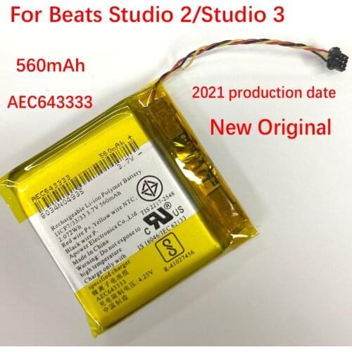 560mAh AEC643333 Battery ForBeats Studio 2.0 with blister PA-BT05 Mobile Phone NEW Original