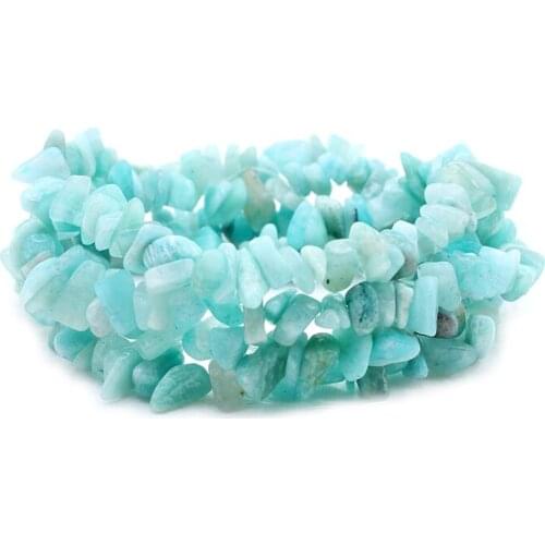 Wholesale Natural Stone Beads Irregular Shape 3-9mm amazon stone Quartz For Jewelry Making DIY Bracelet Necklace 75 cm