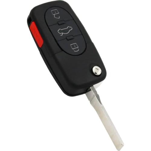 Remote Uncut Flip Car Key Fob Conversion Kit Material: Plastic and Aluminum