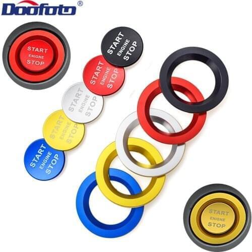Doofoto Car Styling Decoration Sticker For Land Rover Discovery Sport 5 2018 Evoque Range Rover Car Start Engine Button Key Ring