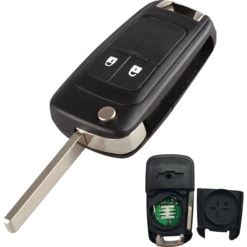 JX-LCLYL 2 Buttons Flip Folding Remote Key Fob Chip ID46 433MHz For Chevrolet Chevy