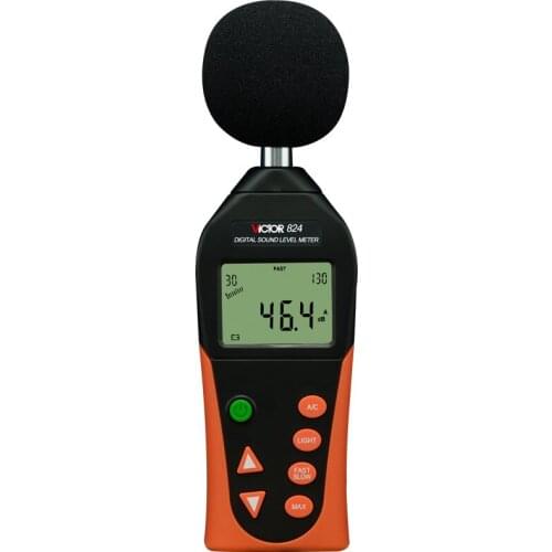 VICTOR 824 824C Sound Level Meter, Instantaneous 30-130 dBA decibel Noise Measurement 100% Authentic
