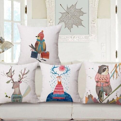 Room Gifts Single Sides Printing Hot Watercolor Art Designed ative Throw Pillow Case Cushion 18''x18