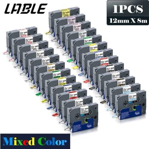 Labelife TZe-231 tze label tape Compatible for Brother P-touch Label Maker PT-D200 12mm Black on White for brother labeler tz231