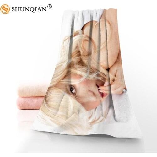 Hot Custom Britney Spears Towel Printed Cotton Face/Bath Towels Microfiber Fabric For Kids Men Women Shower Towels A7.24-1