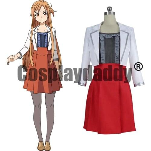 Sword Art Online Alicization Arc Yuuki Asuna Real World Ver. Outfit Dress Anime Cosplay Costume S002