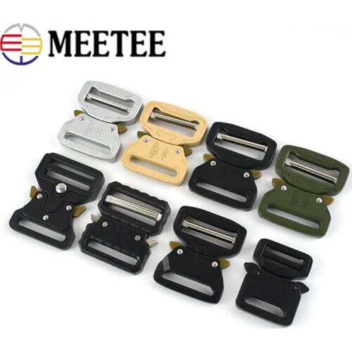 Meetee Thicking Metal Release Buckle for Waist Belt Safety Canvas Bands Strong Hooks Clips DIY Outdoor Luggage Supplies