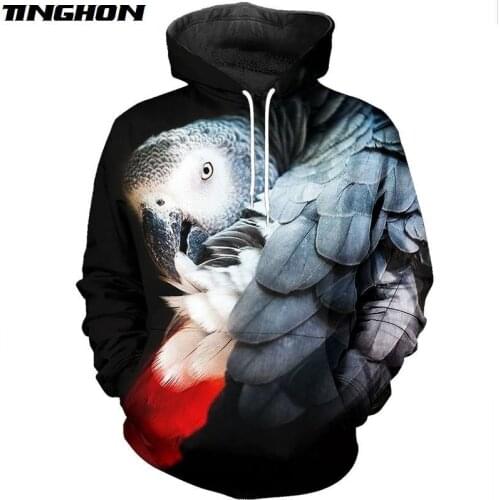 XS-7XL Parrot hoodies Men Flower Hip Hop bird 3d Print swaetshirt Cool Men women Clothing Casual Tops sweatshirt shirt